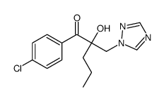 1-(4-chlorophenyl)-2-hydroxy-2-(1,2,4-triazol-1-ylmethyl)pentan-1-one结构式
