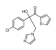 2-(4-chlorophenyl)-2-hydroxy-3-imidazol-1-yl-1-thiophen-2-ylpropan-1-one结构式