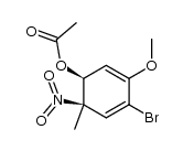 (Z)-4-bromo-3-methoxy-6-methyl-6-nitrocyclohexa-2,4-dienyl acetate Structure