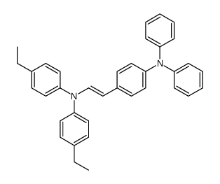 4-ethyl-N-(4-ethylphenyl)-N-[2-[4-(N-phenylanilino)phenyl]ethenyl]aniline Structure
