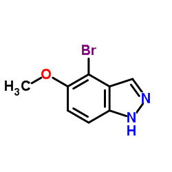 4-溴-5-甲氧基-1H-吲唑结构式