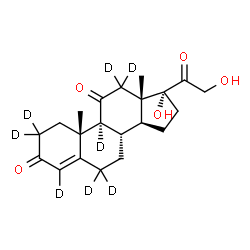 可的松-2,2,4,6,6,9,12,12-d₈结构式