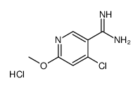 4-Chloro-6-methoxy-3-pyridinecarboximidamide hydrochloride (1:1) Structure