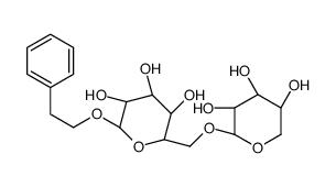phenethyl alcohol xylopyranosyl-(1-6)-glucopyranoside Structure