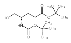 t-butyl 4-boc-(s)-amino-5-hydroxypentanoate结构式