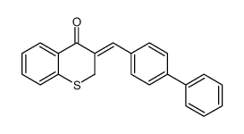 4H-1-Benzothiopyran-4-one, 2,3-dihydro-3-((1,1'-biphenyl)-4-ylmethylene)-, (Z)-结构式