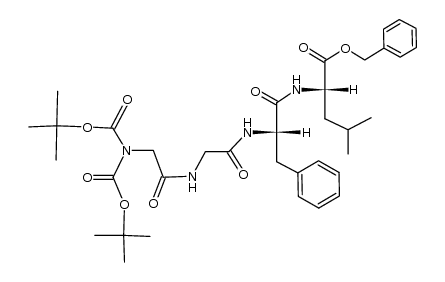 Boc2-Gly-Gly-Phe-Leu-OBzl Structure