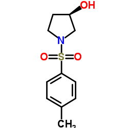 1-(对甲苯磺酰)-(R)-(-)-3-羟基吡咯烷结构式