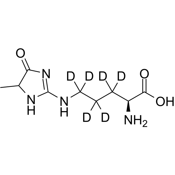 N5-(5-hydro-5-methyl-4-imidazolon-2-yl) L-ornithine-d6 Structure