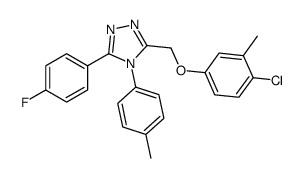 3-[(4-chloro-3-methyl-phenoxy)methyl]-5-(4-fluorophenyl)-4-(4-methylph enyl)-1,2,4-triazole structure