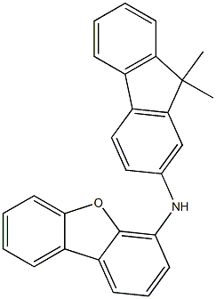 N-(9,9-二甲基-9H-芴-2-基)二苯并[b,d]呋喃-4-胺结构式