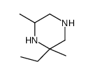 2-乙基-2,6-二甲基哌嗪结构式