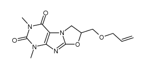 7-((allyloxy)methyl)-1,3-dimethyl-6,7-dihydrooxazolo[2,3-f]purine-2,4(1H,3H)-dione Structure