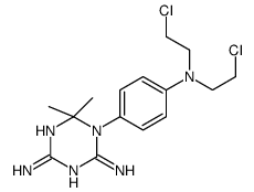 1-[4-[bis(2-chloroethyl)amino]phenyl]-6,6-dimethyl-1,3,5-triazine-2,4-diamine Structure