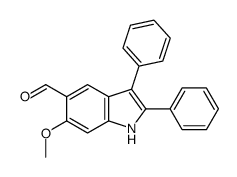 6-methoxy-2,3-diphenyl-1H-indole-5-carbaldehyde Structure