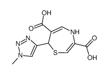7-(1-methyltriazol-4-yl)-4,7-dihydro-1,4-thiazepine-3,6-dicarboxylic acid结构式
