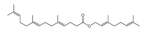 3,7-dimethylocta-2,6-dienyl 5,9,13-trimethyltetradeca-4,8,12-enoate结构式