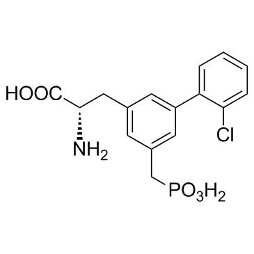 (S)-ALPHA-氨基-2'-氯-5-(膦酰基甲基)-[1,1'-联苯]-3-丙酸结构式