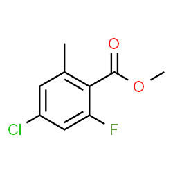 4-氯-2-氟-6-甲基苯甲酸甲酯结构式