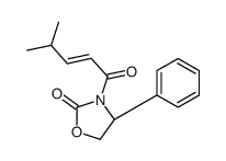 (4R)-3-(4-methylpent-2-enoyl)-4-phenyl-1,3-oxazolidin-2-one结构式