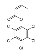 (2,3,4,5,6-pentachlorophenyl) but-2-enoate Structure