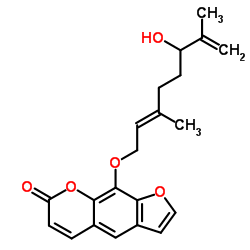 8-[(E)-6-羟基-3,7-二甲基辛-2,7-二烯基氧基]补骨脂素图片