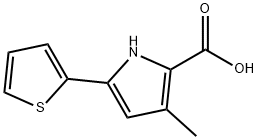 3-甲基-5-(噻吩-2-基)-1H-吡咯-2-羧酸结构式