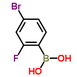 4-溴-2-氟苯硼酸结构式