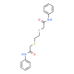 2,2-(ethane-1,2-diylbis(sulfanediyl))bis(N-phenylacetamide)结构式