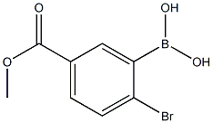 (2-溴-5-(甲氧基羰基)苯基)硼酸结构式