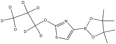 2-(propoxy-d7)-4-(4,4,5,5-tetramethyl-1,3,2-dioxaborolan-2-yl)thiazole结构式