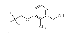 2-hydroxymethyl-3-methyl-4-(2,2,2-trifluoroethoxy)pyridine hcl Structure