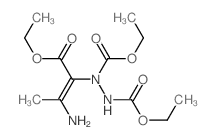 1,2-Hydrazinedicarboxylicacid, 1-[2-amino-1-(ethoxycarbonyl)-1-propen-1-yl]-, 1,2-diethyl ester结构式