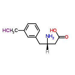 (S)-3-氨基-4-(3-甲基苯基)丁酸盐酸盐结构式