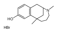 2,3,4,5,6,7-Hexahydro-3,7-alpha-dimethyl-2,7-methano-1H-3-benzazonin-9-ol hydrobromide Structure