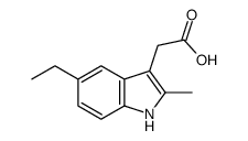 (5-Ethyl-2-methyl-1H-indol-3-yl)acetic acid结构式