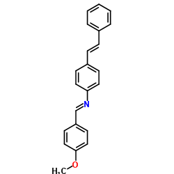 4-[(甲氧基苯亚甲基)氨基]均二苯乙烯结构式