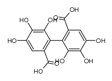 [1,1'-Biphenyl]-2,2'-dicarboxylic acid, 4,4',5,5',6,6'-hexahydroxy- Structure