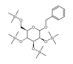 benzyl 2,3,4,6-tetra-O-trimethylsilylmannoside结构式
