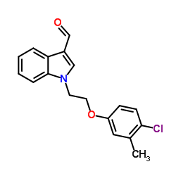 1-[2-(4-Chloro-3-methylphenoxy)ethyl]-1H-indole-3-carbaldehyde结构式