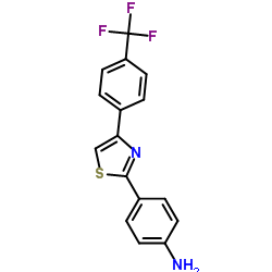 4-(4-(4-(三氟甲基)苯基)噻唑-2-基)苯胺结构式
