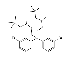 2,7-dibromo-9,9-bis(3,5,5-trimethylhexyl)fluorene结构式