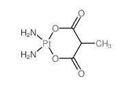 Platinum(II), diammine(methylmalonato)-, cis- Structure