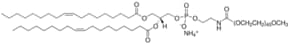 1,2-二油酰-sn-甘油-3-磷酸乙醇胺-N-[甲氧基(聚乙二醇)-2000](铵盐)结构式