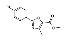 Methyl 2-(4-chlorophenyl)-4-methyl-1,3-oxazole-5-carboxylate结构式