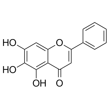 黄芩素； 黄芩苷元结构式