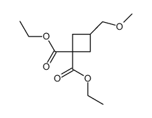 3-Methoxymethyl-cyclobutan-dicarbonsaeure-(1,1)-diaethylester Structure