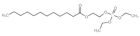 Dodecanoic acid,2-[(diethoxyphosphinyl)oxy]ethyl ester Structure