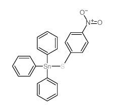 Stannane,[(4-nitrophenyl)thio]triphenyl- Structure