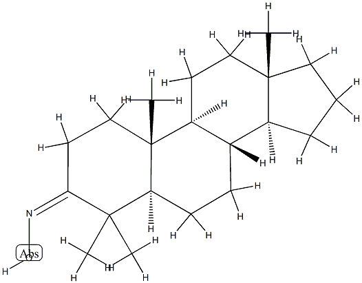 4,4-Dimethyl-5α-androstan-3-one oxime结构式